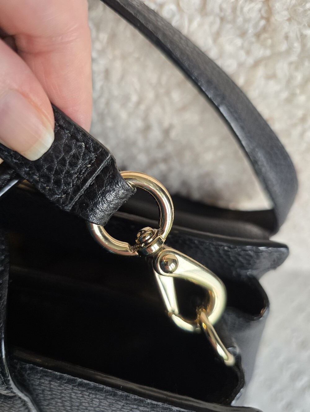 Kate Spade Black Pebbled 100% Leather Chantal Bridge Place Bow-Accent Satchel - Picture 4 of 16